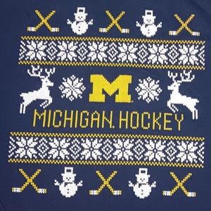 Michigan Wolverines Hockey Ugly Christmas Sweater Logo Shirt U of M Tee